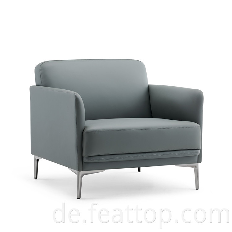 Hochwertige Firmenhaufen Hall Lounge Sofa Stuhl Kurzverdickte Softleder -Leder -Lounge Stuhl